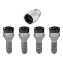 Laden Sie das Bild in den Galerie-Viewer, McGard Wheel Lock Bolt Set - 4pk. (Cone Seat) M12X1.5 / 17mm Hex / 25.5mm Shank Length - Black