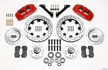 Laden Sie das Bild in den Galerie-Viewer, Wilwood Dynapro 6 Front Hub Kit 12.19in Drilled Red 79-81 Camaro