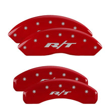 Laden Sie das Bild in den Galerie-Viewer, MGP 4 Caliper Covers Engraved Front &amp; Rear RT Red finish silver ch
