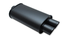 गैलरी व्यूवर में इमेज लोड करें, Vibrant StreetPower FLAT BLACK Oval Muffler with Dual 3in Outlet - 4in inlet I.D.