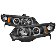 गैलरी व्यूवर में इमेज लोड करें, Spyder Honda Civic 06-08 2Dr Projector Headlights LED Halo Black High H1 Low H1 PRO-YD-HC06-2D-HL-BK