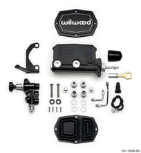गैलरी व्यूवर में इमेज लोड करें, Wilwood Compact Tandem M/C - 1.12in Bore w/RH Bracket and Valve (Mustang Pushrod) - Black