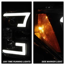 Cargar imagen en el visor de la galería, Spyder Ford F150 2015-2017 Projector Headlights - Light Bar DRL LED - Black PRO-YD-FF15015-LBDRL-BK