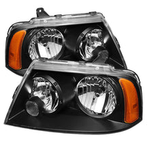 गैलरी व्यूवर में इमेज लोड करें, Xtune Lincoln Navigator 2003-2006 Crystal Headlights Black HD-JH-LNA03-AM-BK