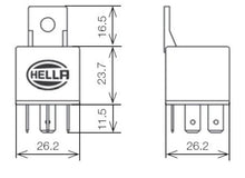 गैलरी व्यूवर में इमेज लोड करें, Hella Relay Mini Iso 5 Pole 24V Spdt Bkt