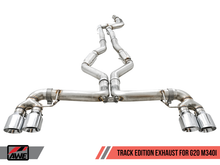 Laden Sie das Bild in den Galerie-Viewer, AWE Tuning 2019+ BMW M340i (G20) Track Edition Exhaust - Quad Diamond Black Tips