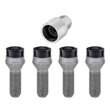 Laden Sie das Bild in den Galerie-Viewer, McGard Wheel Lock Bolt Set - 4pk. (Cone Seat) M14X1.5 / 17mm Hex / 31.0mm Shank Length - Black