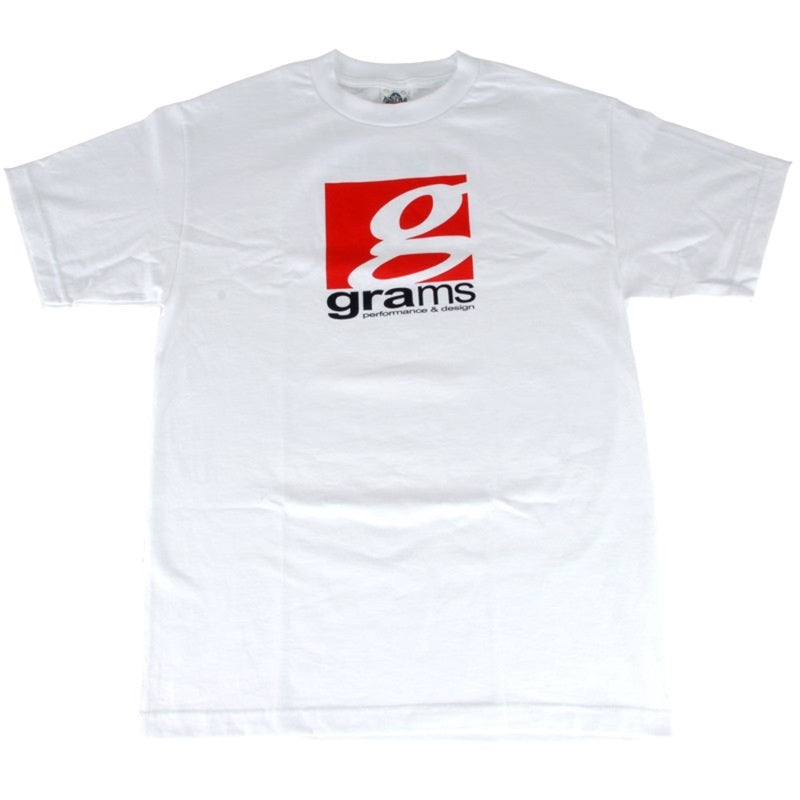 Grams Performance and Design Logo White T-Shirt - XXL - 2to4wheels
