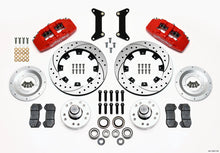 गैलरी व्यूवर में इमेज लोड करें, Wilwood Dynapro 6 Front Hub Kit 12.19in Drilled Red 79-87 GM G Body
