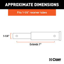 Load image into Gallery viewer, Curt 7in Receiver Tube Extender (1-1/4in Shank Not for Towing Use)