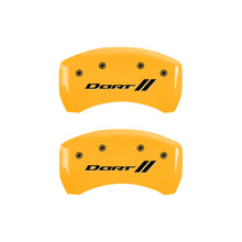 Charger l&#39;image dans la galerie, MGP 4 Caliper Covers Engraved Front &amp; Rear With stripes/Dart Yellow finish black ch