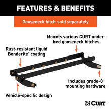 Load image into Gallery viewer, Curt 15-18 GMC Sierra 3500 HD Double Lock Gooseneck Installation Brackets