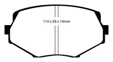 Carica l&#39;immagine nel visualizzatore di Gallery, EBC 94-01 Mazda Miata MX5 1.8 Yellowstuff Front Brake Pads