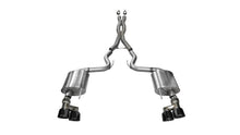 Charger l&#39;image dans la galerie, Corsa 15-16 Ford Mustang GT 5.0 3in Cat Back Exhaust Black Quad Tips (Sport)