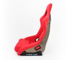Cargar imagen en el visor de la galería, NRG FRP Bucket Seat ULTRA Edition - Large (Red Alcantara/Gold Glitter Back)