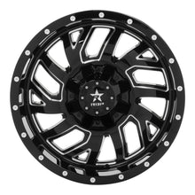 Load image into Gallery viewer, RBP 65R Glock 20x10 5x127/139.7 BP / 5 BS / -12mm Offset 78mm CB Gloss Black Machined Grooves Wheel
