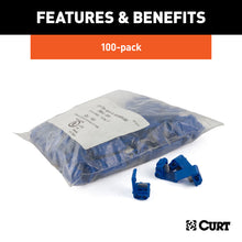 Carica l&#39;immagine nel visualizzatore di Gallery, Curt Snap Lock Tap Connectors w/Gel Sealant (18-14 Wire Gauge 100-Pack)
