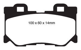 EBC 08-13 Infiniti FX50 5.0 Yellowstuff Rear Brake Pads