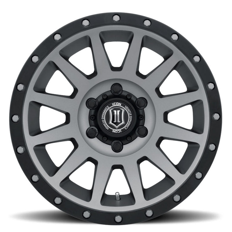 ICON Compression 18x9 6x5.5 25mm Offset 5.75in BS 95.1mm Bore Titanium Wheel