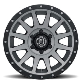 ICON Compression 18x9 6x5.5 25mm Offset 5.75in BS 95.1mm Bore Titanium Wheel