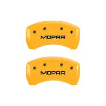 Charger l&#39;image dans la galerie, MGP 4 Caliper Covers Engraved Front &amp; Rear Mopar Yellow Finish Black Char 2005 Chrysler 300