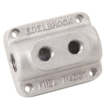 Charger l&#39;image dans la galerie, Edelbrock Fuel Block Dual Carburetor As Cast