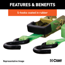 Load image into Gallery viewer, Curt 27ft Yellow Cargo Strap w/Flat Hooks (3333lbs)
