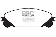 Carica l&#39;immagine nel visualizzatore di Gallery, EBC 15+ Lexus NX200t 2.0 Turbo Ultimax2 Front Brake Pads