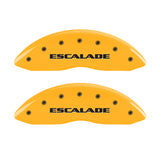 MGP 4 Caliper Covers Engraved Fr Escalade Rear EXT Yellow Finish Blk Char 2003 Cadillac Escalade ESV
