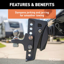 Carica l&#39;immagine nel visualizzatore di Gallery, Curt Rebellion XD Adjustable Cushion Hitch Ball Mount (2in Shank 15000lbs 6-1/4in Drop)