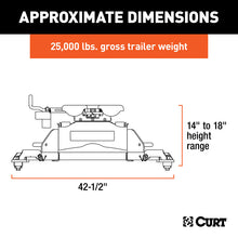 Carica l&#39;immagine nel visualizzatore di Gallery, Curt Q25 5th Wheel Hitch w/Ram Puck System Legs