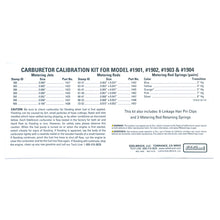 गैलरी व्यूवर में इमेज लोड करें, Edelbrock Calibration Kit for 1901 / 1902 / 1903 / 1904
