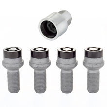 Laden Sie das Bild in den Galerie-Viewer, McGard Wheel Lock Bolt Set - 4pk. (Radius Seat) M14X1.5 / 17mm Hex / 27.0mm Shank Length - Black