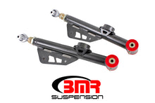 Carica l&#39;immagine nel visualizzatore di Gallery, BMR 79-98 Fox Mustang On-Car Adj. Lower Control Arms Poly / Rod End Combo - Black Hammertone