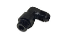 Carica l&#39;immagine nel visualizzatore di Gallery, Vibrant -10AN Male Flare to Male -10AN ORB Swivel 90 Degree Adapter Fitting - Anodized Black