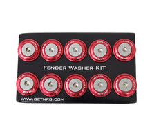 Charger l&#39;image dans la galerie, NRG Fender Washer Kit w/Rivets For Plastic (Red) - Set of 10