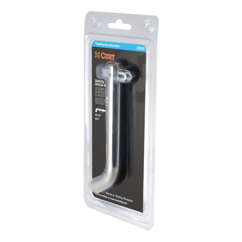 Curt 5/8in Swivel Hitch Pin (2in Receiver Stainless Packaged)