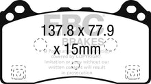 Carica l&#39;immagine nel visualizzatore di Gallery, EBC 2016-2017 Ford Focus RS Front Greenstuff Brake Pads