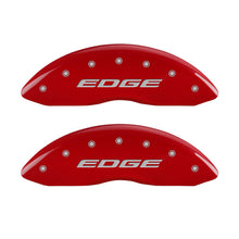 Laden Sie das Bild in den Galerie-Viewer, MGP 4 Caliper Covers Engraved Front &amp; Rear EDGE/2015 Red finish silver ch