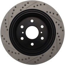 Charger l&#39;image dans la galerie, StopTech 07-10 GMC Sierra (w/ Rear Drum) / 07-09 GMC Yukon Rear Left Slotted &amp; Drilled Rotor
