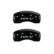 Charger l&#39;image dans la galerie, MGP 4 Caliper Covers Engraved Front Honda Engraved Rear HR-V Black finish silver ch