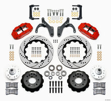 गैलरी व्यूवर में इमेज लोड करें, Wilwood Narrow Superlite 6R Front Hub Kit 14.00in Drill Red 59-64 Chevy Impala / 63-64 Corvette