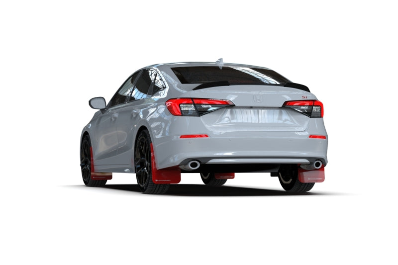 Rally Armor 2022 Honda Civic (Incl. Si/Sport/Touring) UR Black Mud Flap w/ Grey Logo