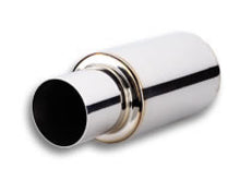 Carica l&#39;immagine nel visualizzatore di Gallery, Vibrant TPV Turbo Round Muffler (17in Long) with 4in Round Tip Straight Cut - 3in inlet I.D.