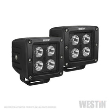 गैलरी व्यूवर में इमेज लोड करें, Westin HyperQ LED Auxiliary Lights 3in x 3in cube 20w Flood - Black