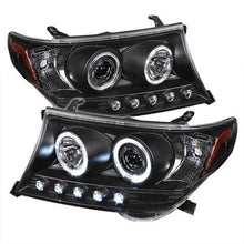 Carica l&#39;immagine nel visualizzatore di Gallery, Spyder Toyota Land Cruiser 08-11 Projector Headlights LED Halo LED Blk PRO-YD-TLAND08-HL-BK