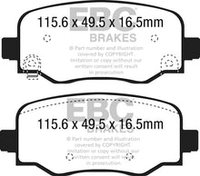 Cargar imagen en el visor de la galería, EBC 15+ Fiat 500X 1.4 Turbo Greenstuff Rear Brake Pads
