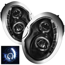 Laden Sie das Bild in den Galerie-Viewer, Spyder Mini Cooper 02-06 Projector Headlights DRL Black High H1 Low H1 PRO-YD-MC02-DRL-BK