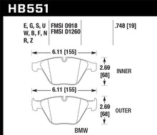 Charger l'image dans la galerie, Hawk 07-09 BMW 335d/335i/335xi / 08-09 328i/M3 Performance Ceramic Street Front Brake Pads
