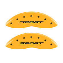 Carica l&#39;immagine nel visualizzatore di Gallery, MGP 4 Caliper Covers Engraved front &amp; Rear 2015/Sport Yellow finish black ch